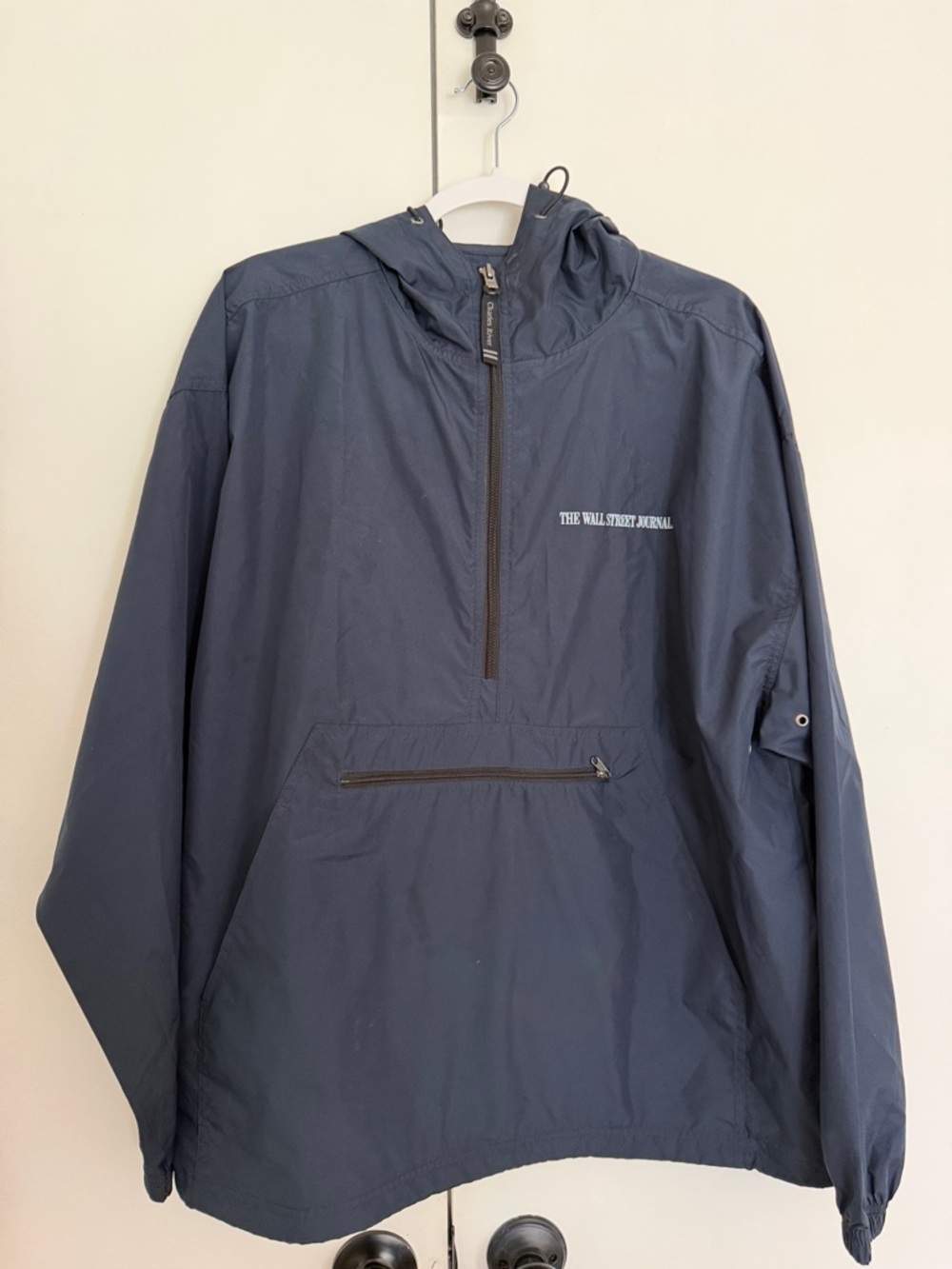 Vintage Charles River Wall Street Journal Navy Windbreaker